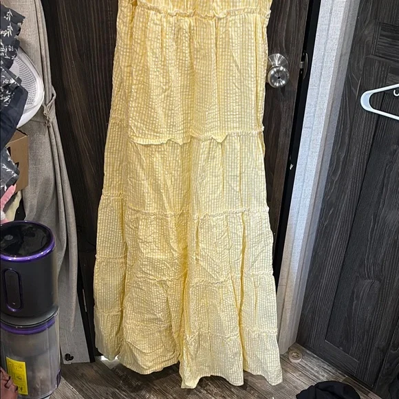 Jessica Simpson Yellow Gingham Maxi Dress - Picture 3 of 6